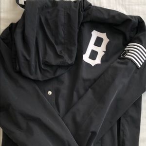 Black scale zip up hoodie